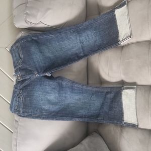 Women's cropped dark blue jeans, Mavi, Size 30